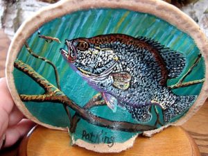 Forest Mushroom Fairy Shelf Hand Painted Crappie Pat King
