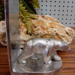 Pewter Brushed Aluminum Adirondack Lodge Moose Head Bookend Set - Image 2