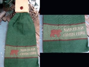 Bear Hugs Given Here Tie Hand Towel Cotton