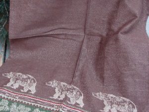 PD Bear Track Dark Brown Jacquard Dish Towel