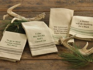 Deer Hunter Theme Cotton Hand Dish Towel Hunter Buck Sayings