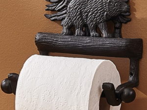 Cast Black Bathroom Accessories Bear Towel Bar Ring Hook