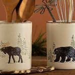 Rustic Stoneware Moose Bear Nesting Mixing Bowl Set - Image 2