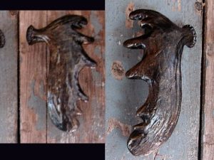 Pewter Moose Antler Cabinet Hardware Handle