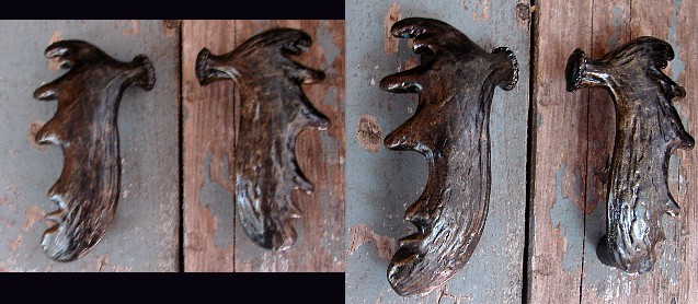 Pewter Moose Antler Cabinet Hardware Handle Moose R Us Com Log