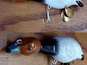 Philips Wood Carved Fishing Lure Ducks Minnow