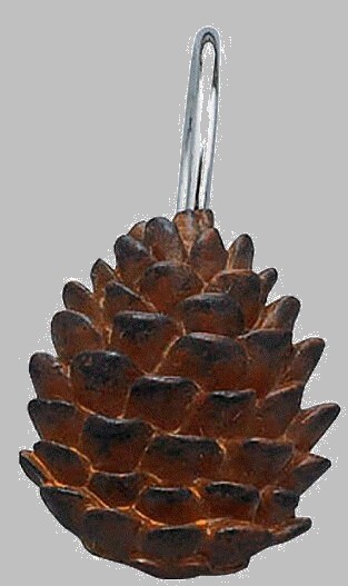 Pd Pinecone Shower Curtain Hook Rings, Cabin Shower Curtain Hooks