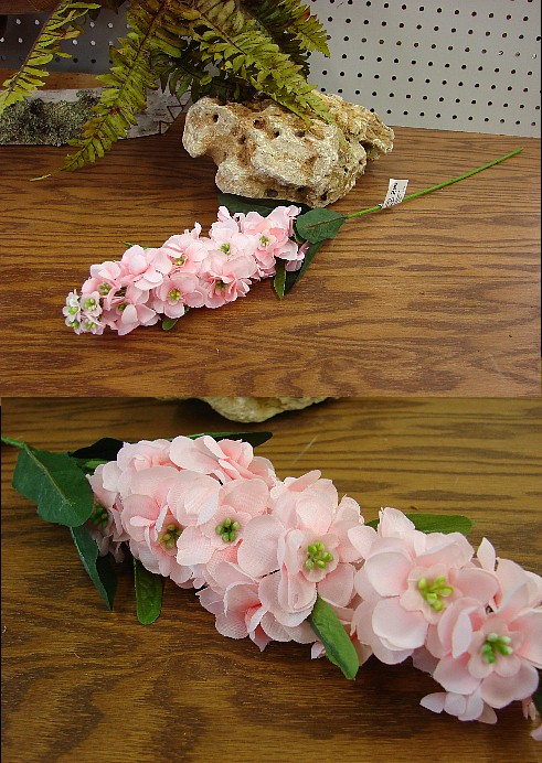 Stock Flower Pick Tall Full Spike Pink, Moose-R-Us.Com Log Cabin Decor