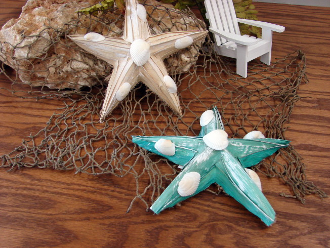 Real Plantain Leaf Starfish Ornament Beach Theme 