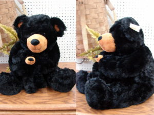 Northwoods Soft Plush Moose Shelf Sitter Dangle Legs Set/2, Moose-R-Us.Com Log Cabin Decor