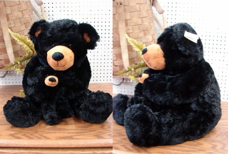 Large Northwoods Super Soft Plush Bear with Baby Stuffed Toy, Moose-R-Us.Com Log Cabin Decor