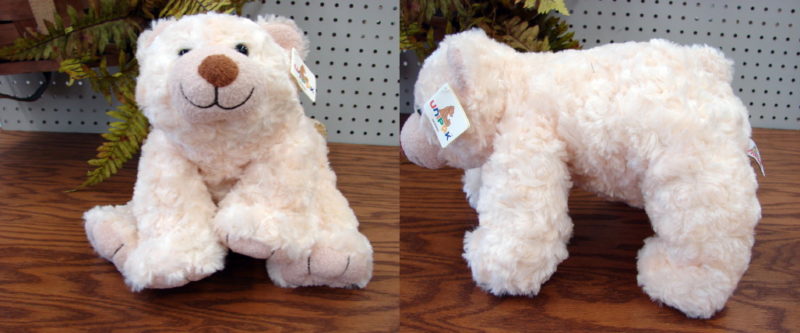 Northwoods Soft Plush Stuffed Bear Curly Jr Beige, Moose-R-Us.Com Log Cabin Decor