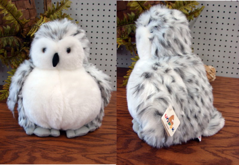 Soft Plush Northwoods Plumpee Snow Owl Stuffed Toy, Moose-R-Us.Com Log Cabin Decor