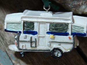 Camping Theme Ornament Pop-up Camper