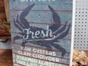 Primitive Wood Block Box Sign The Crab Shack