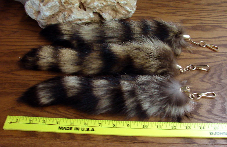 Raccoon online tail keychain