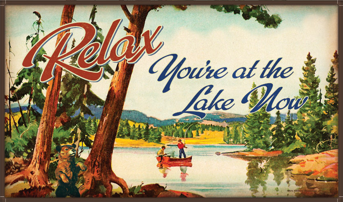 Relax You&#8217;re at the Lake Indoor Outdoor Floor Mat Rug, Moose-R-Us.Com Log Cabin Decor