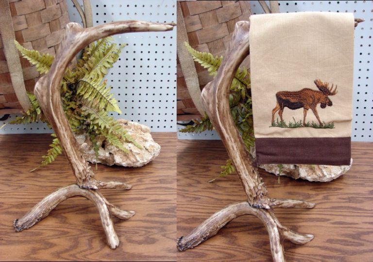 Replica Real Deer Elk Antler Bathroom Accessories Log