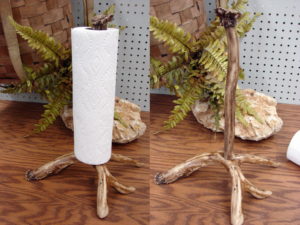 Replica Real Deer Antler Upright Paper Towel Holder