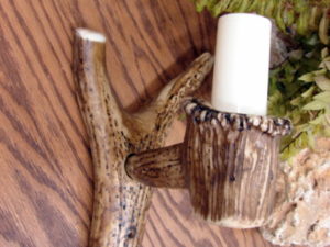 Replica Real Elk Antler Candle Wall Sconce