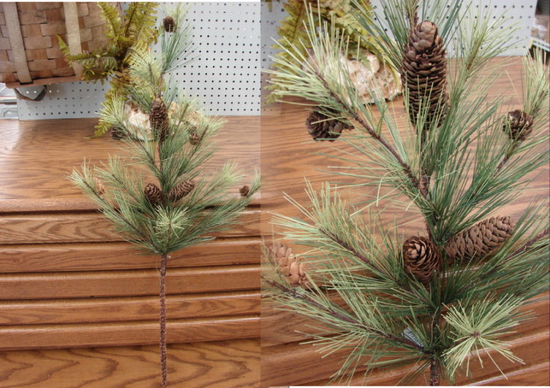 Realistic Rocky Mountain Pine PineCone Long Needle Garland 6 Foot, Moose-R-Us.Com Log Cabin Decor