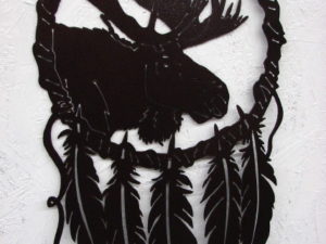 Detailed Laser Cut Metal Art Wildlife Big Game Dream Catcher