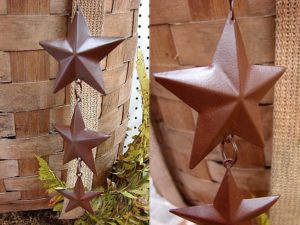 Rusty Tin Snowflake 3 Different Sizes, Moose-R-Us.Com Log Cabin Decor