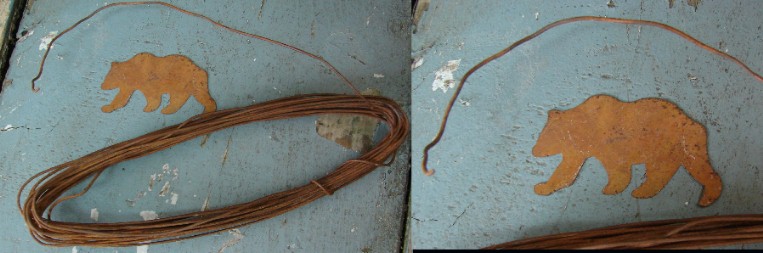 Rusty Tin Wire 22 GA. 30 Feet Craft Sign Hanger, Moose-R-Us.Com Log Cabin Decor