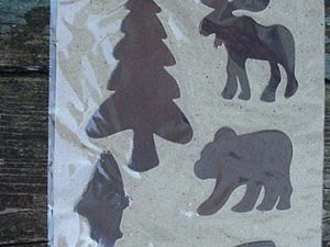 Rustic Tin Road Crossing Sign Bear Deer Horse Moose, Moose-R-Us.Com Log Cabin Decor