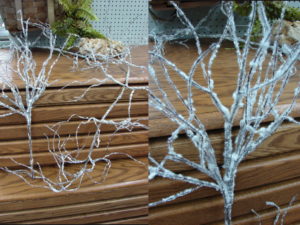Realistic Snow Frost Covered Branch Pick Garland Winter Forest Decorating