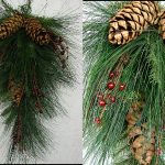 Long Needle Pinecone Swags Berry Teardrop Swag