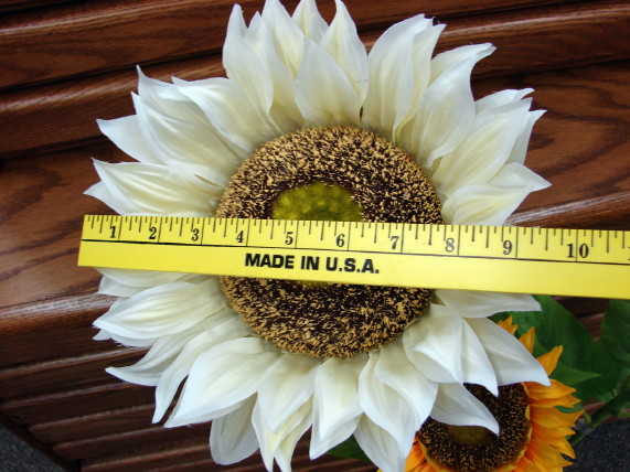 Realistic Artificial Life Size Sunflower Autumn Flower Pick 30-40&#8243;, Moose-R-Us.Com Log Cabin Decor
