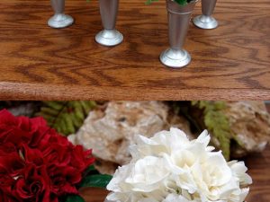 Romantic Bordeaux Wine Nosegay Bokay Garland Pick Tied Bouquet, Moose-R-Us.Com Log Cabin Decor