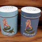 Retro Tin Range Mermaid Salt & Pepper Shakers
