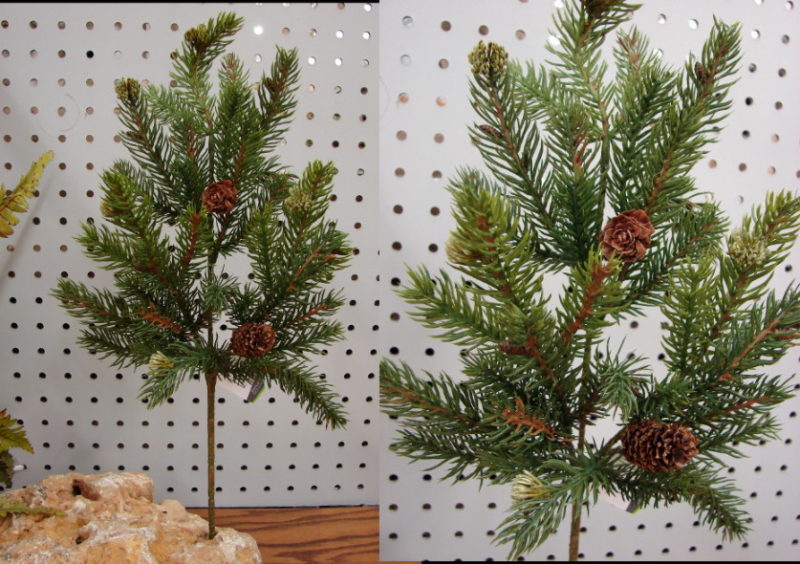 Realistic White Spruce Pine Pick Pine Cones, Moose-R-Us.Com Log Cabin Decor