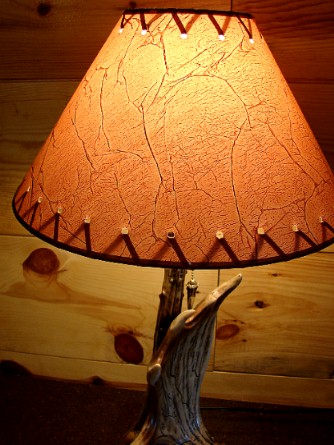 Realistic Fake Moose Antler Table Lamp, Moose-R-Us.Com Log Cabin Decor