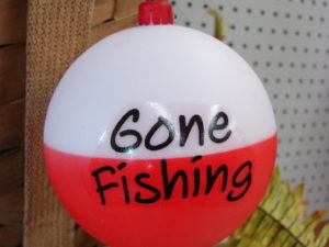 Gone Fishing Bobber Ball Ornament Fishing Cabin Themed Tree