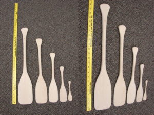 Miniature Small Wood Canoe Paddle Pair, Moose-R-Us.Com Log Cabin Decor