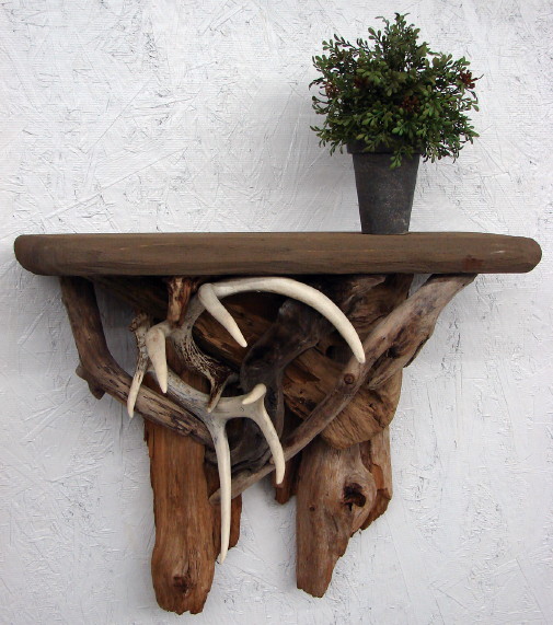 rustic shelves