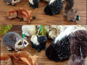 Northwoods Bottle Brush Buri Animal Bottlebrush Ornaments Sea Life Wildlife Birds 35 Styles