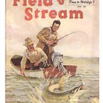 Vintage Colored Sporting Magazine Covers Fishing Hunting Prints, Moose-R-Us.Com Log Cabin Decor