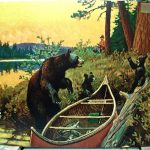 Vintage Colored Philip R. Goodwin Adirondack Camping Hunting Prints, Moose-R-Us.Com Log Cabin Decor
