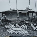 Vintage Fishing Themed Photographs Black and White Cabin Artwork, Moose-R-Us.Com Log Cabin Decor