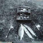 Vintage Fishing Themed Photographs Black and White Cabin Artwork, Moose-R-Us.Com Log Cabin Decor