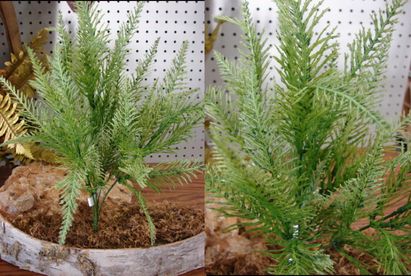 Realistic Deep Forest Australian Fern Bush 15&#8243;, Moose-R-Us.Com Log Cabin Decor