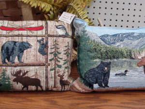 Fresh Balsam Filled Tapestry Pillow Lodge Moose Bear Mountains