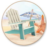 Adirondack Beach Chair Coastal Wedding Cake Topper Miniature Doll House - Image 5