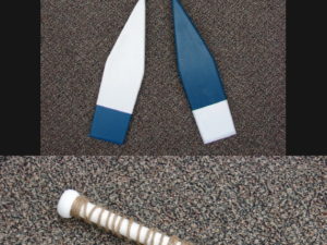 Blue White Paddle Oar Rope Accents 36" Beach Wall Hanging