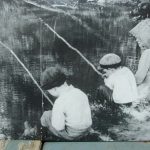 Vintage Fishing Themed Photographs Black and White Cabin Artwork, Moose-R-Us.Com Log Cabin Decor