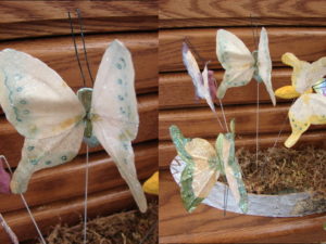 Life Sized Glitz Moth Butterfly on Pick Garden Flower Accessories
